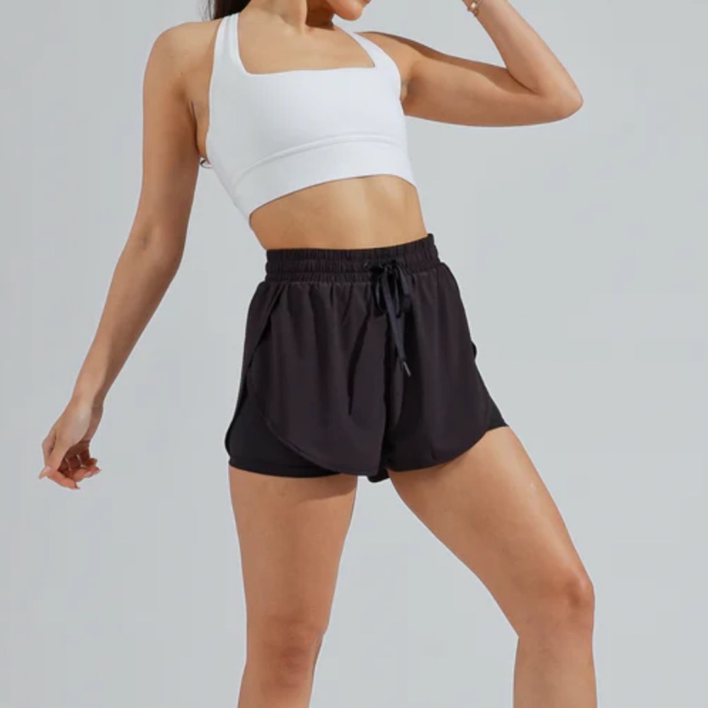 BUFFBUNNY ONYX BLACK LIFESAVER SHORTS SIZE MEDIUM